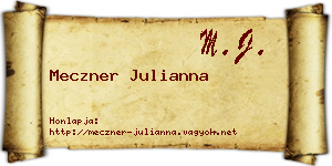 Meczner Julianna névjegykártya